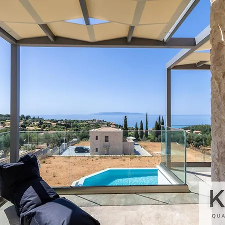 Vilă Blue Pearl With Private Pool In Afrato Village! Infinite Sea Views! Trapezaki (Kefalonia)