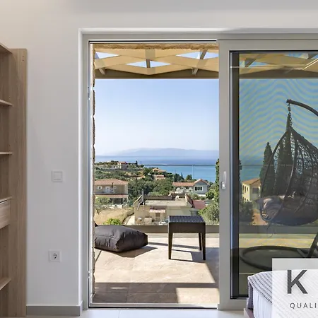 Vilă Blue Pearl With Private Pool In Afrato Village! Infinite Sea Views!